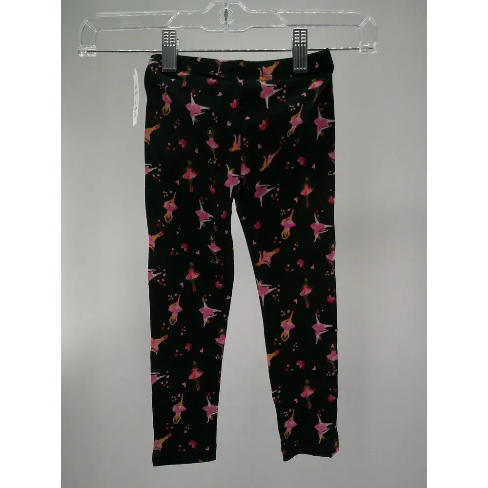 Pre-Owned Dance Leggings Old Navy  Toddler 3T Black Pink Ballet